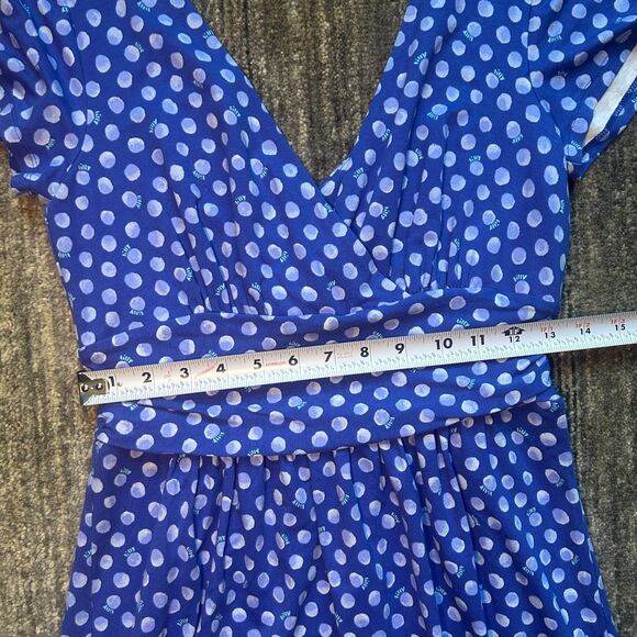 Lilly Pulitzer Polka Dot Winslow Dress, Stretch Jersey, Logo Pattern, Size M - Picture 7 of 8